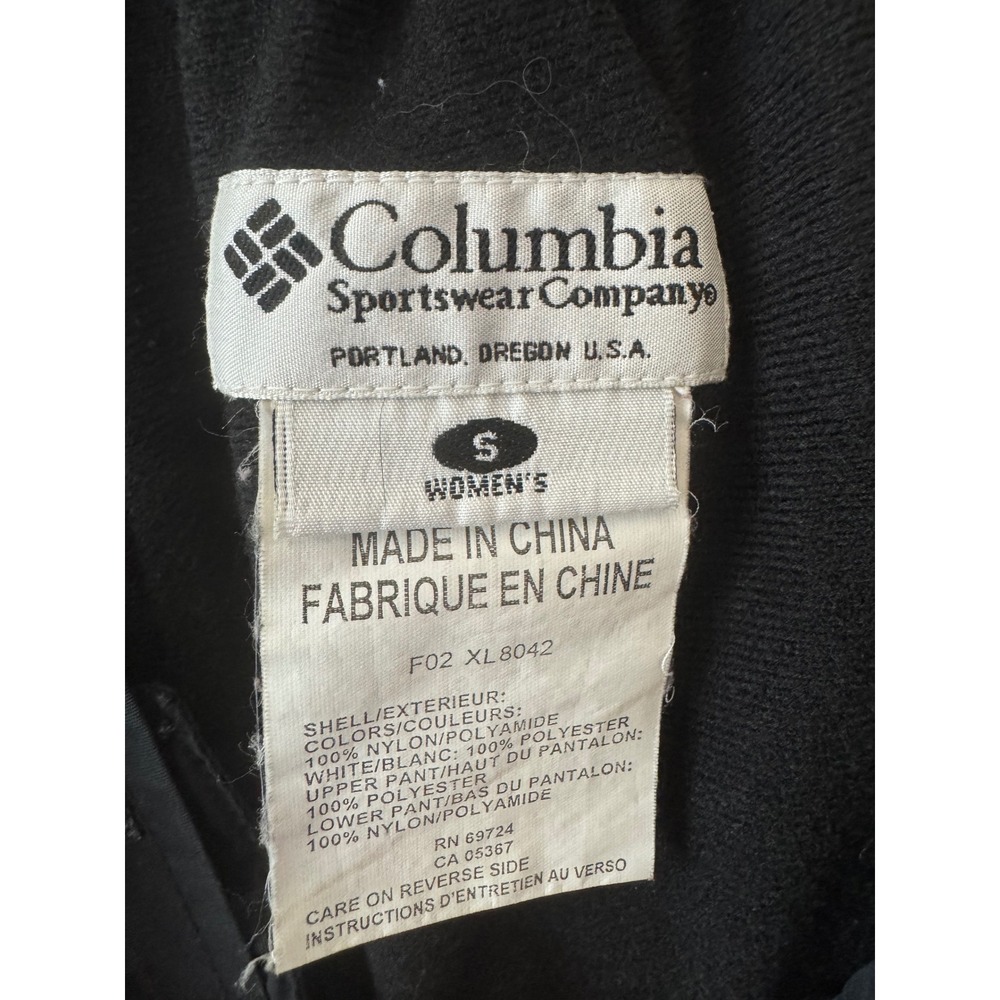 Columbia Womens Black Snow Pants Full Side Zip Insulated XL8042 Ski Size S - Picture 8 of 9
